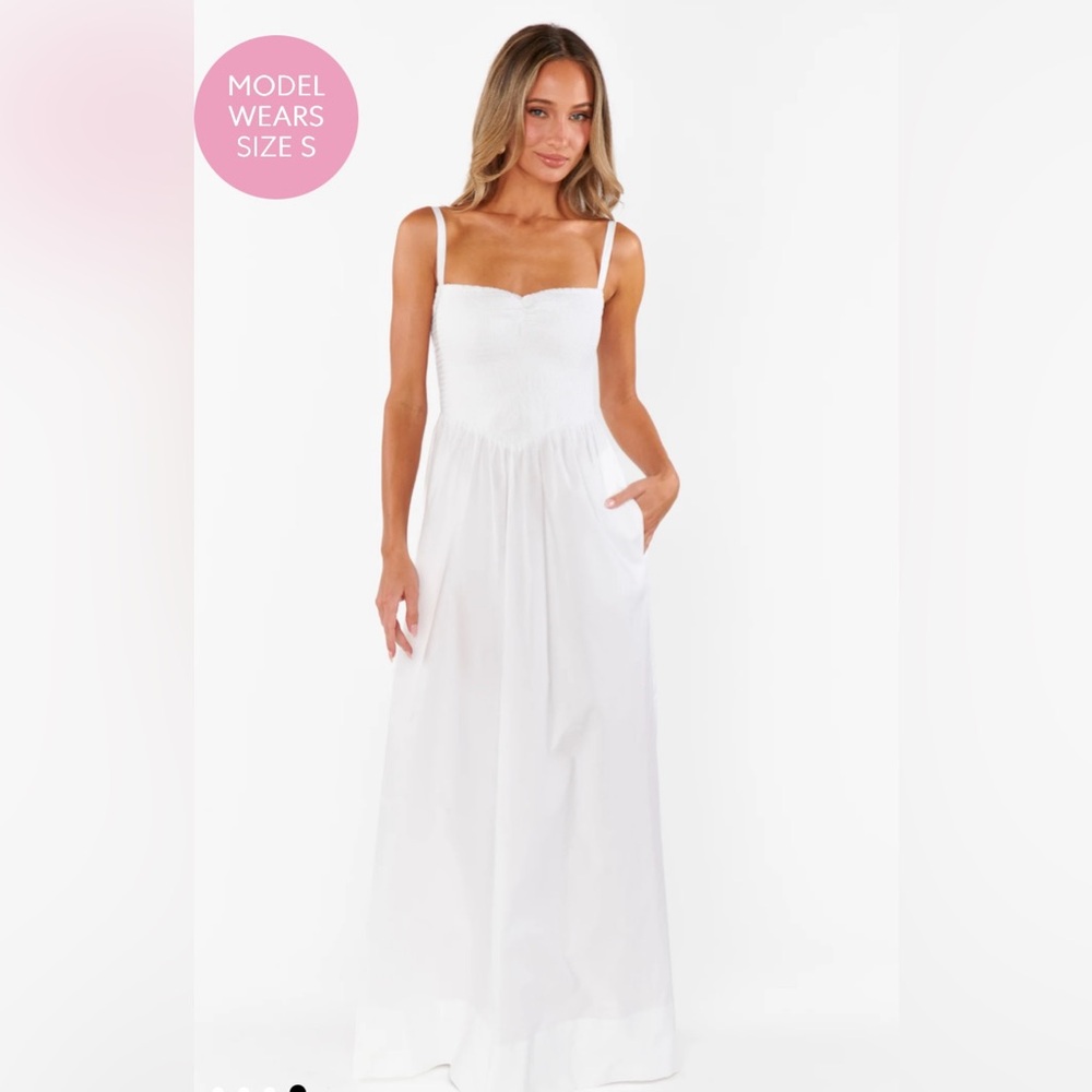 Show Me Your MuMu Dixie White Maxi Dress